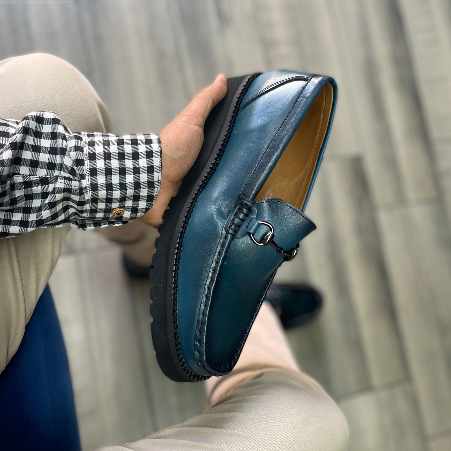 Mocasín Shore blue plataforma y suela ultra Mod 2023