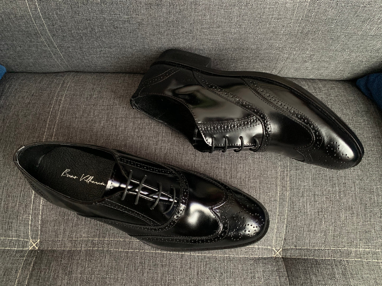 Bostoniano Black suit corte piel y suela de cuero Mod 7015