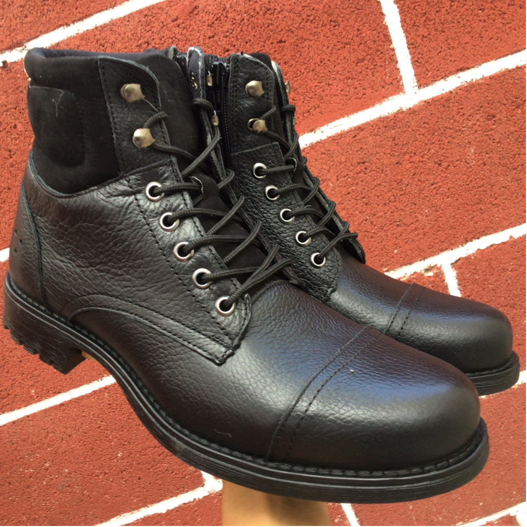 Bota de piel suela antiderrapante Mercer Negro 33904