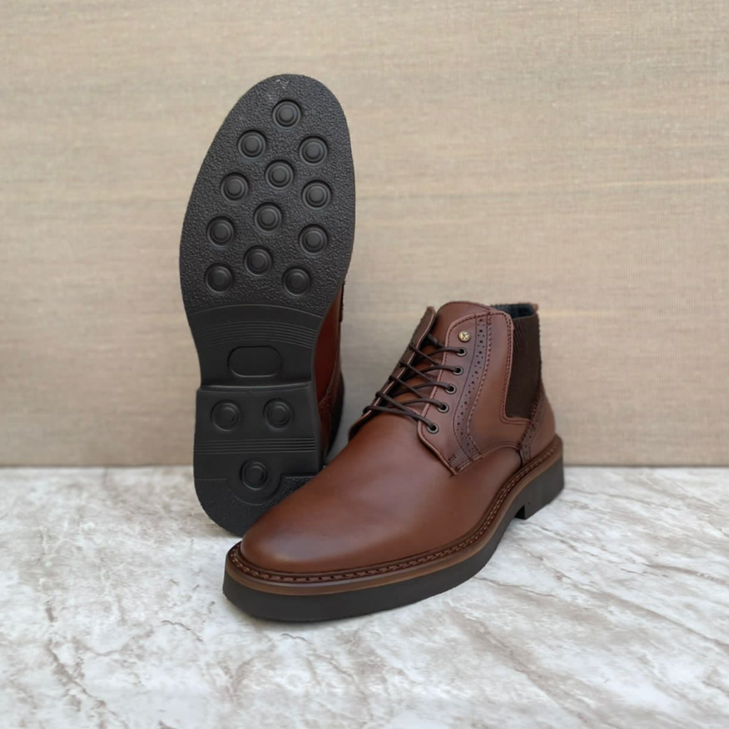 Botas casual para caballero corte piel color caf mod 5612 Bruno