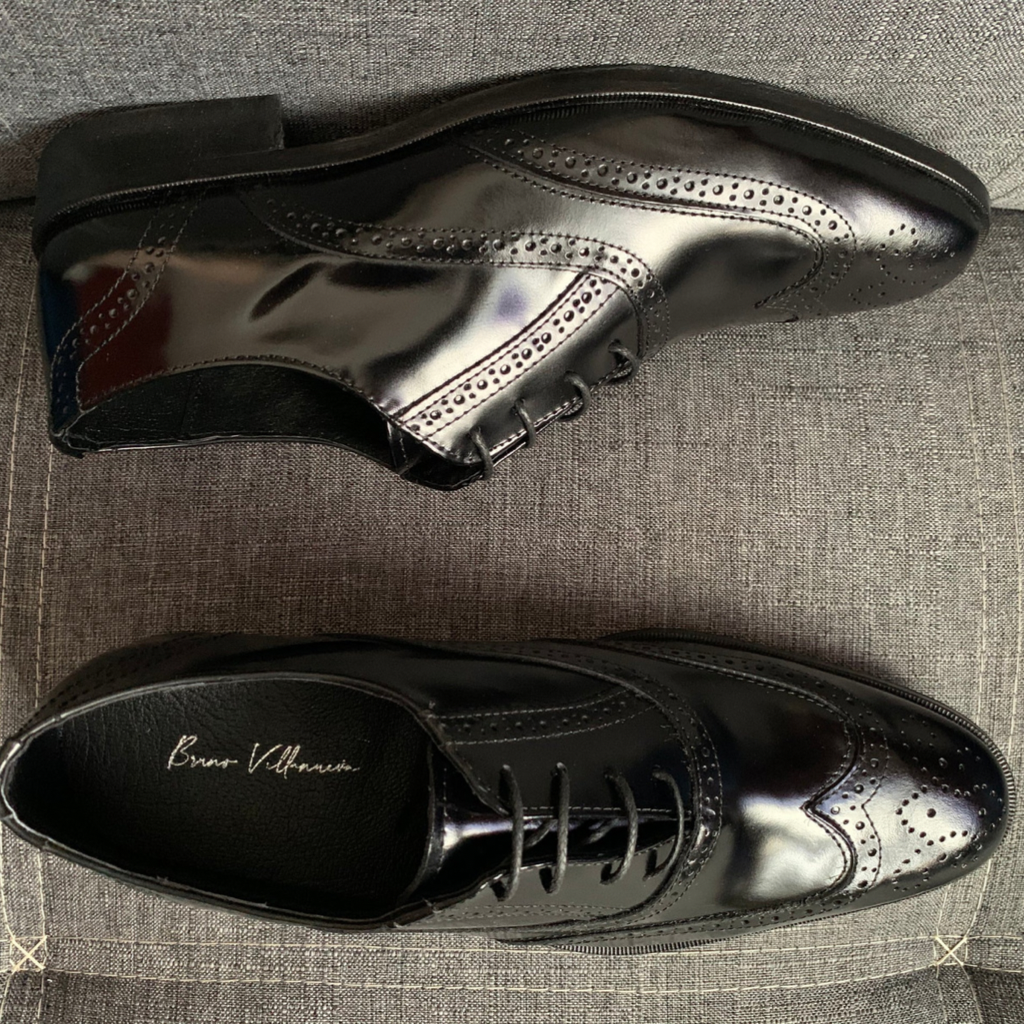 Bostoniano Black suit corte piel y suela de cuero Mod 7015