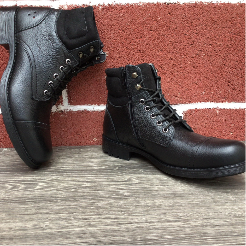 Bota de piel suela antiderrapante Mercer Negro 33904