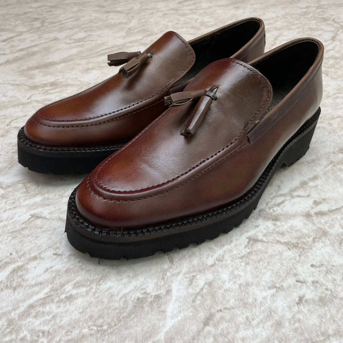 Loafer plataforma piel y suela ultra confort Mod 7018