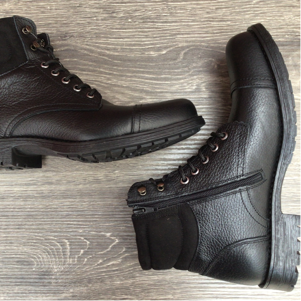 Bota de piel suela antiderrapante Mercer Negro 33904