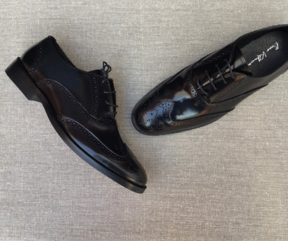 Bostoniano Black suit corte piel y suela de cuero Mod 7015