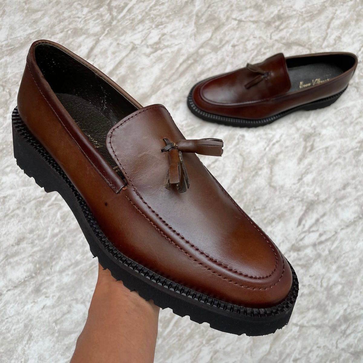 Loafer plataforma piel y suela ultra confort Mod 7018