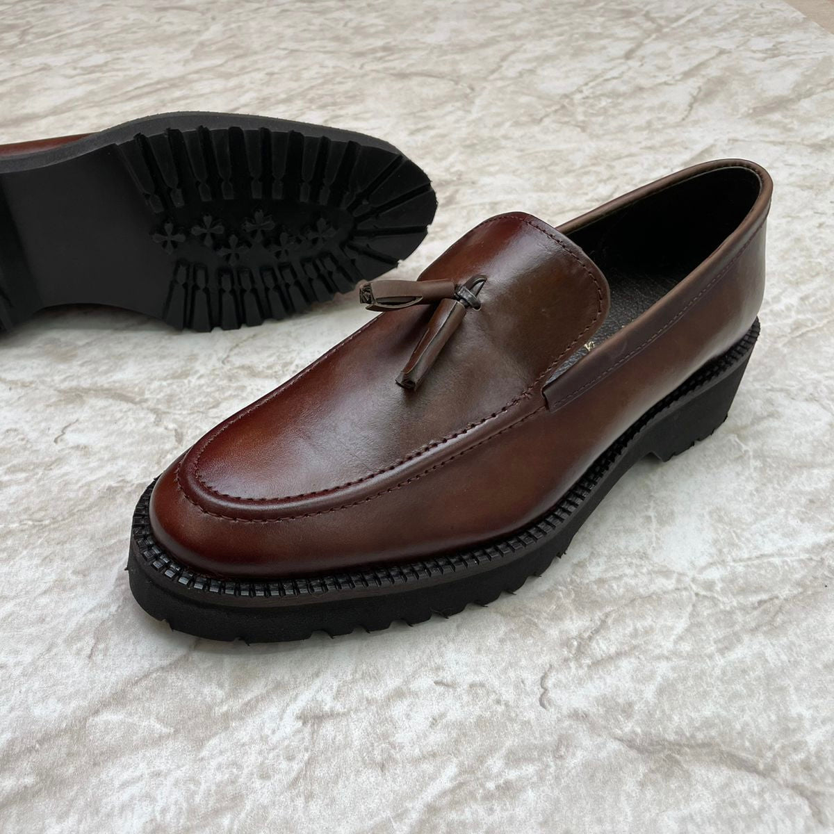 Loafer plataforma piel y suela ultra confort Mod 7018