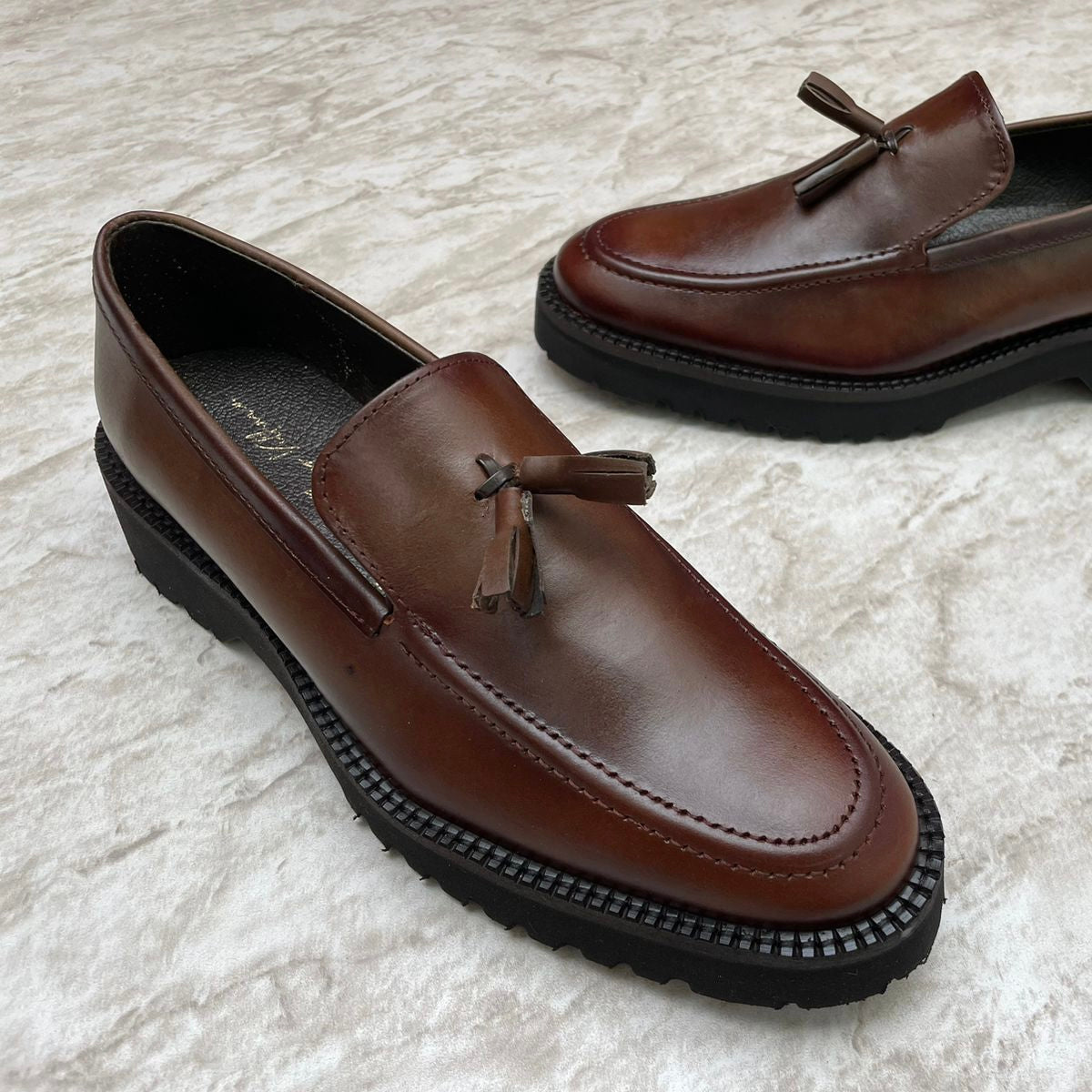 Loafer plataforma piel y suela ultra confort Mod 7018