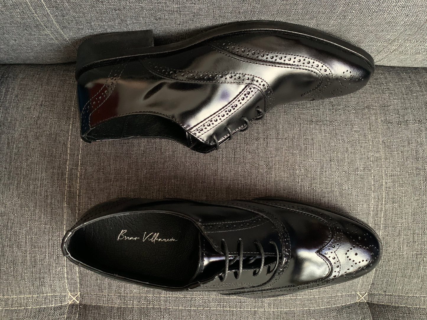 Bostoniano Black suit corte piel y suela de cuero Mod 7015