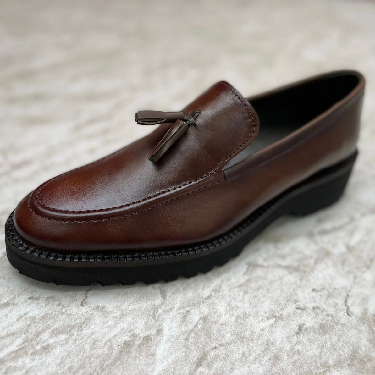 Loafer plataforma piel y suela ultra confort Mod 7018