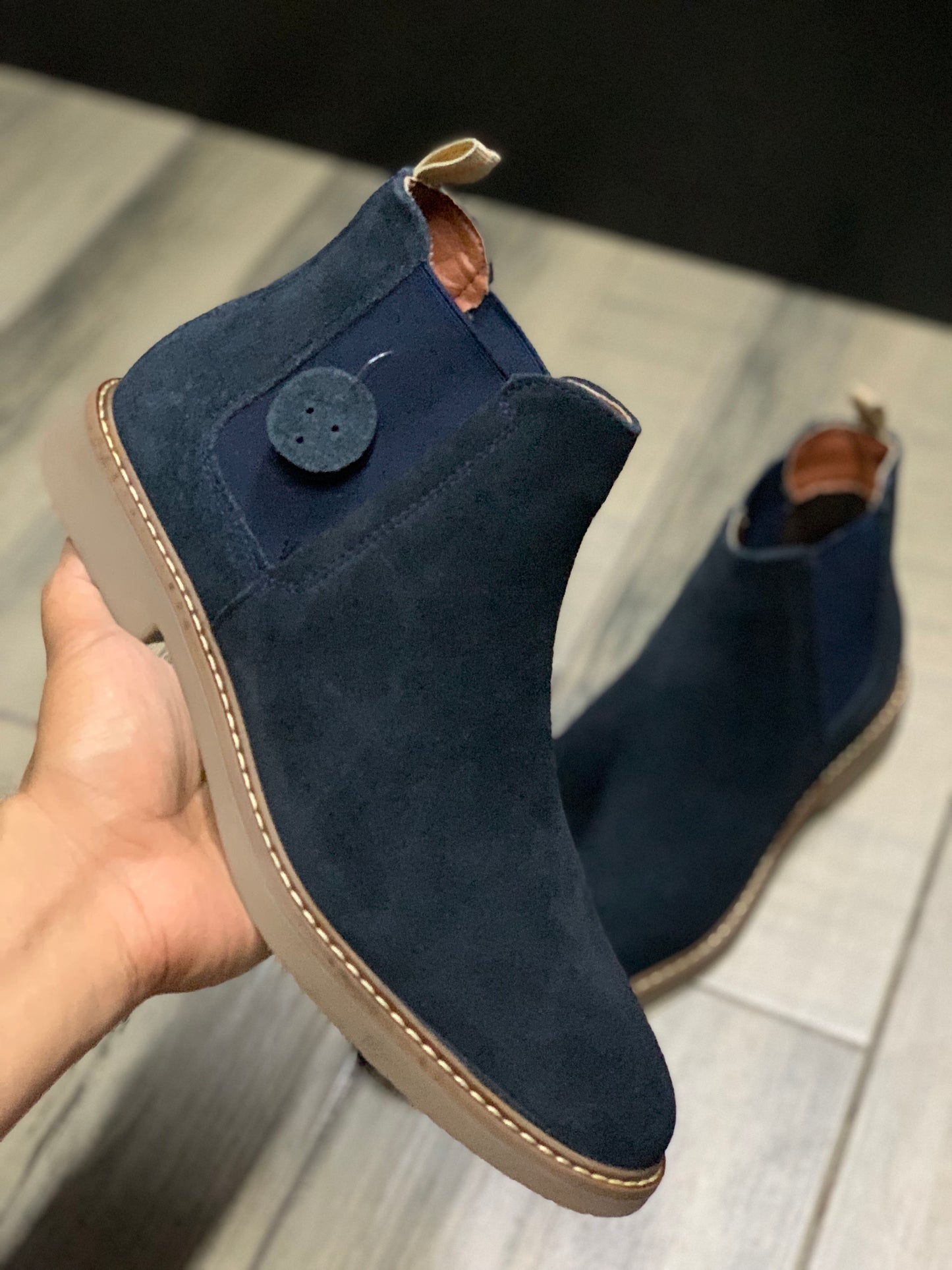 Chelsea Gamuza marino Suela de Goma Mod 35800