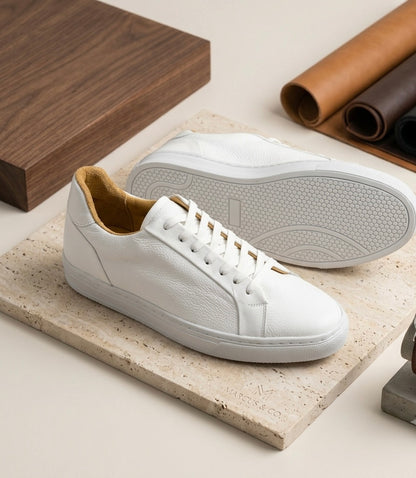 Sneakers white  corte piel Mod 2028