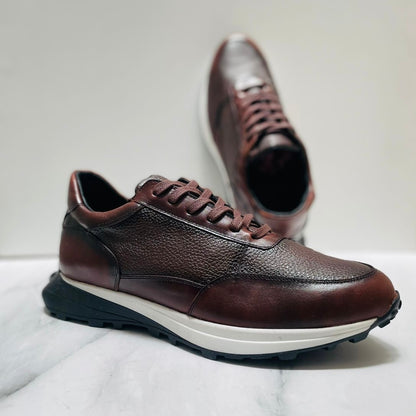 Sneakers wolf brown corte y forro de piel Mod 1212