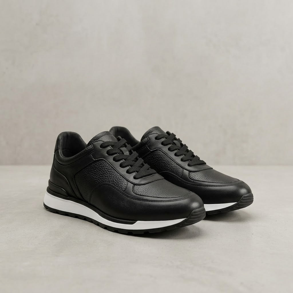 Sneakers negros de piel mod 306