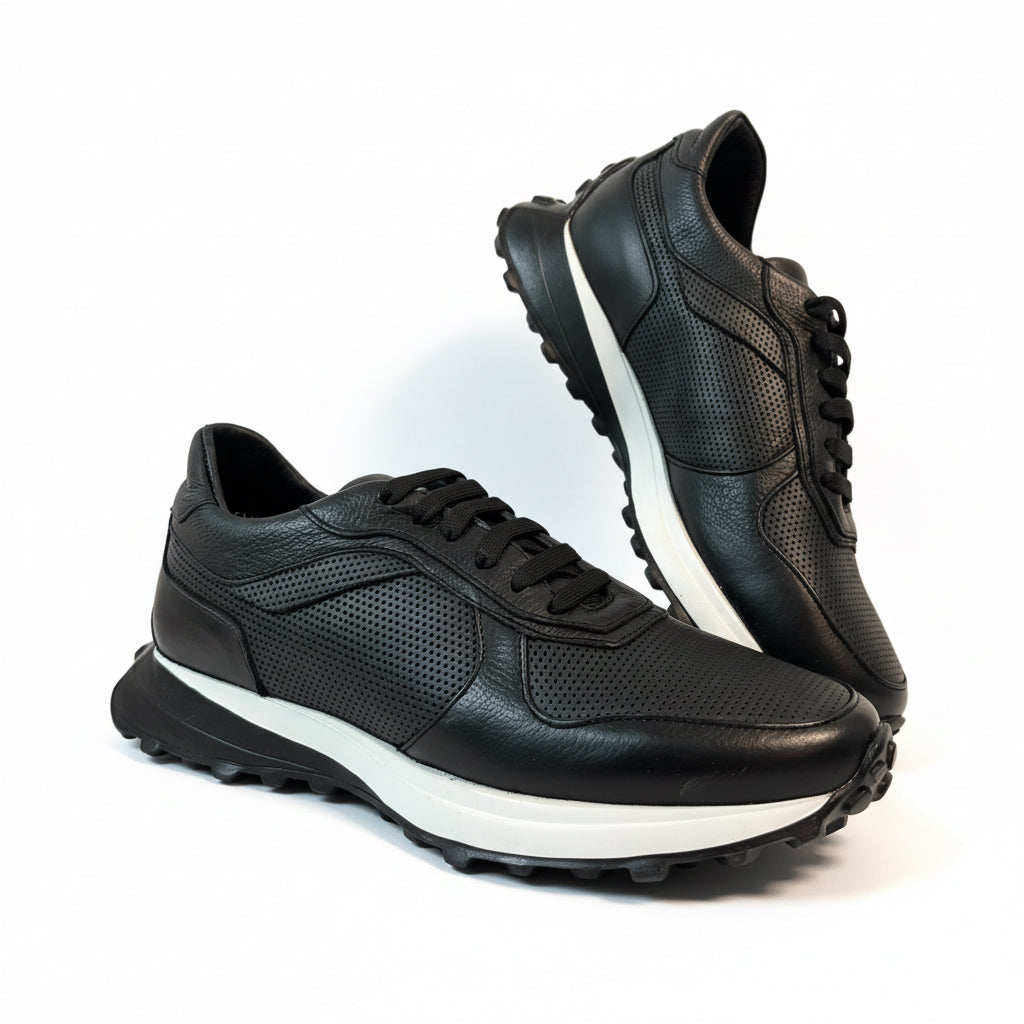 Sneakers de piel + suela ultraligera  20015