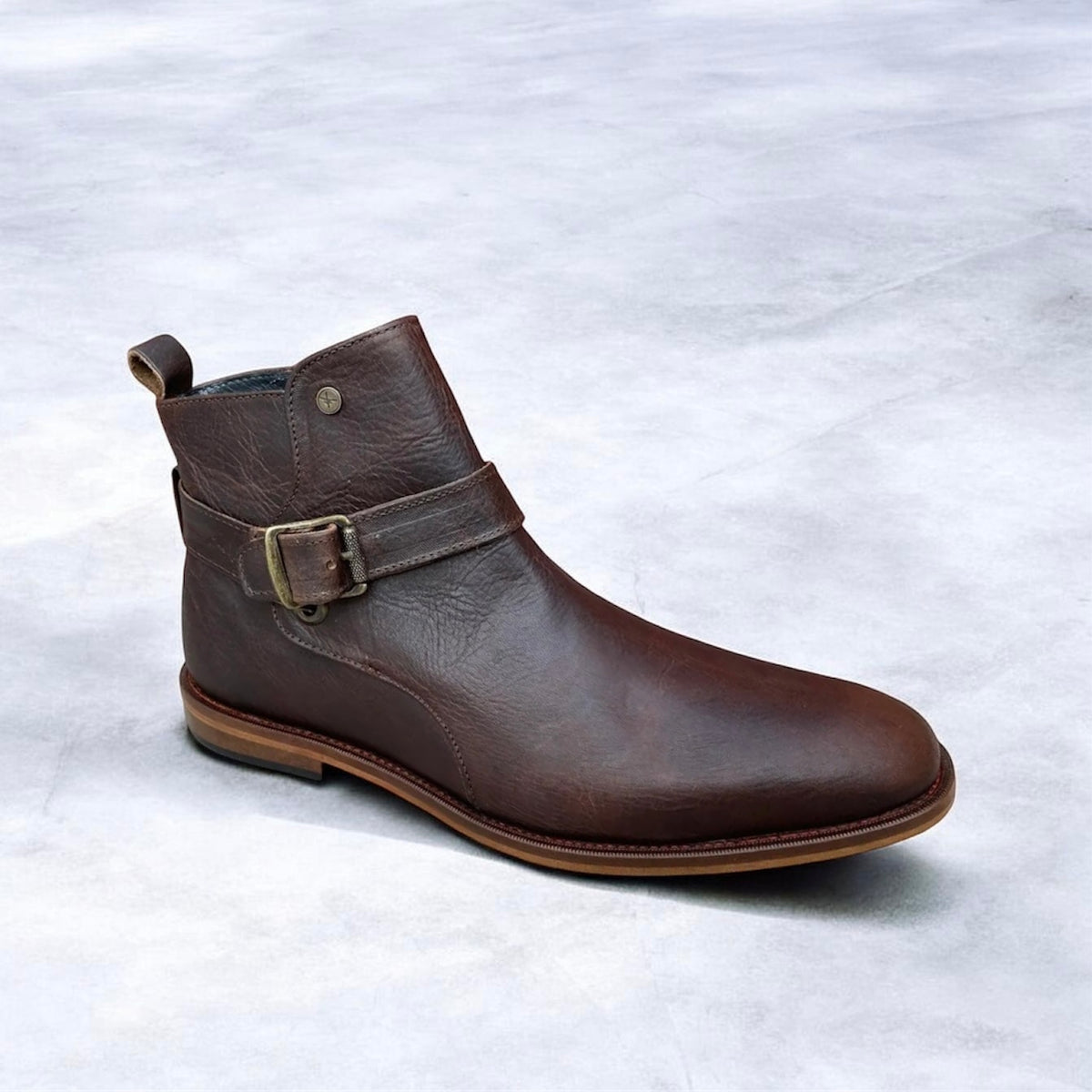 Bota Old Grasso Testa corte piel y  suela de cuero grabada calidad premium  Mod 213