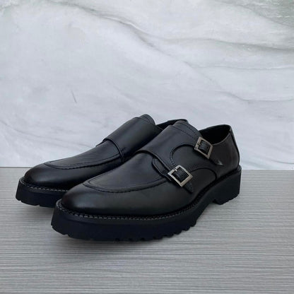 Monkstrap negro Atanado  Mod 7003