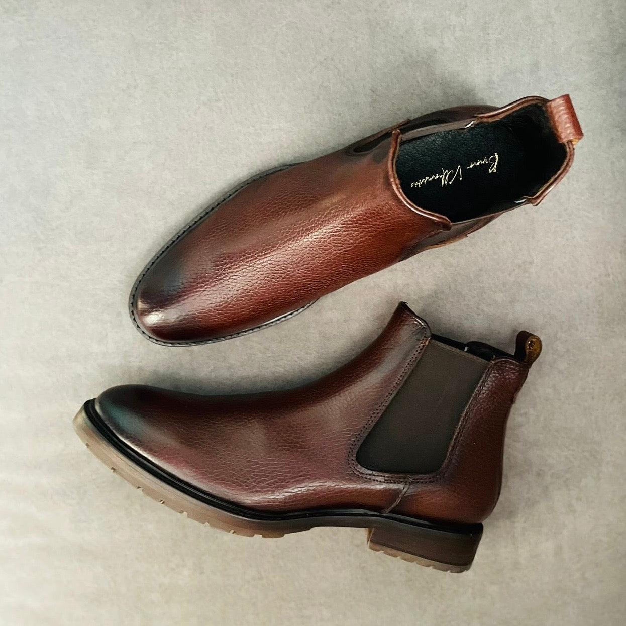 Bota Chelsea Flotter ahumada corte de piel color cogñac modelo 400