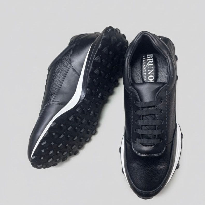 Sneakers con piel de venado y res + suela ultraligera de Eva Mod 20K