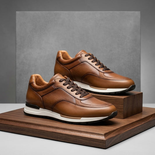 Sneakers color miel de piel mod 306