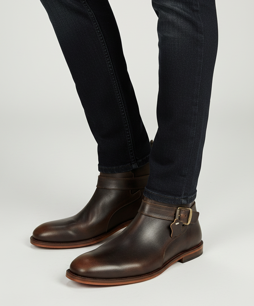 Bota Old Grasso Testa corte piel y  suela de cuero grabada calidad premium  Mod 213