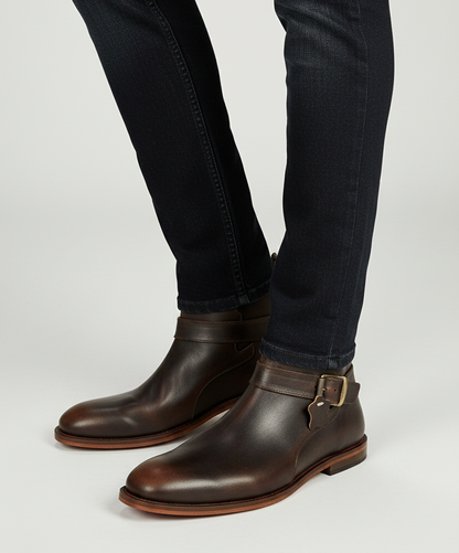 Bota Old Grasso Testa corte piel y  suela de cuero grabada calidad premium  Mod 213
