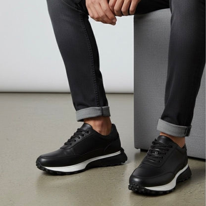 Sneakers con piel de venado y res + suela ultraligera de Eva Mod 20K