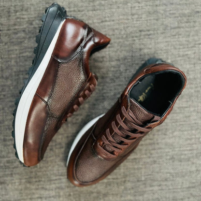 Sneakers wolf brown corte y forro de piel Mod 1212