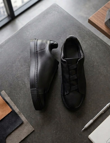 Sneakers Negros de Piel - Modelo 4101