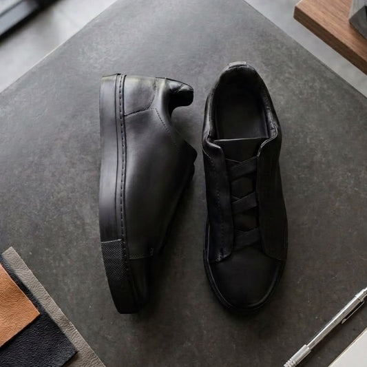 Sneakers Negros de Piel - Modelo 4101
