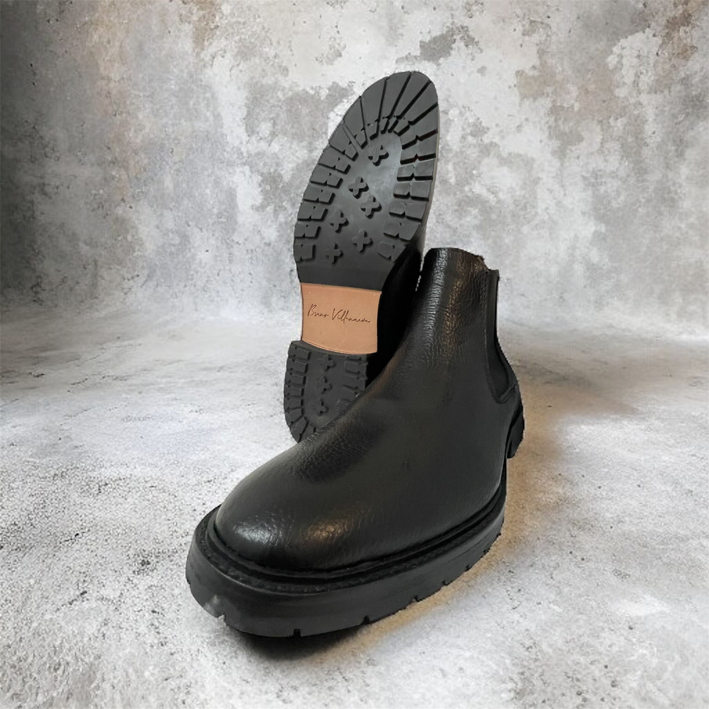 Bota Chelsea Harry Flotter black corte de piel modelo 400sa