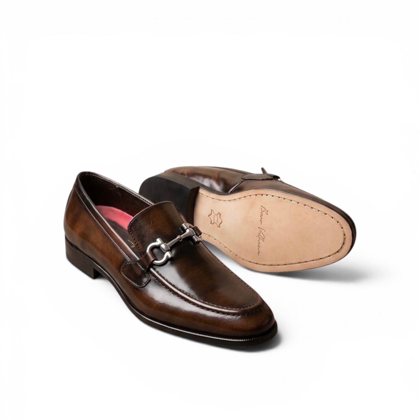 Mocasín Corte Piel Y Suela De Cuero color Miel Mod 7009