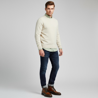 Honey diamond bota de piel y suela de cuero+ Antiderrapante color Miel Modelo 3000