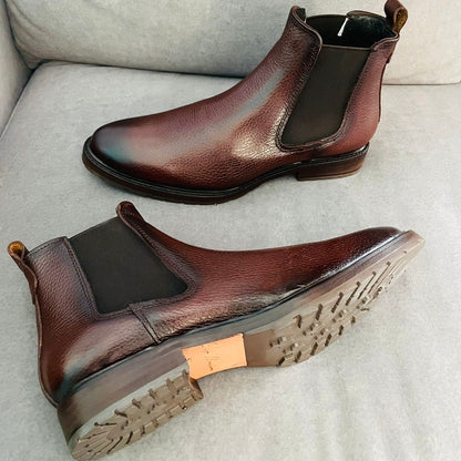 Bota Chelsea Flotter ahumada corte de piel color cogñac modelo 400