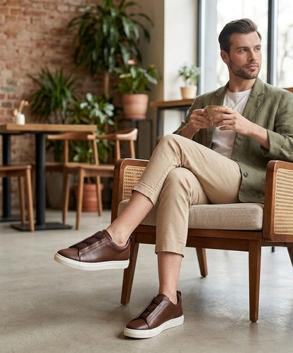 Sneakers café de Piel - Modelo 4101