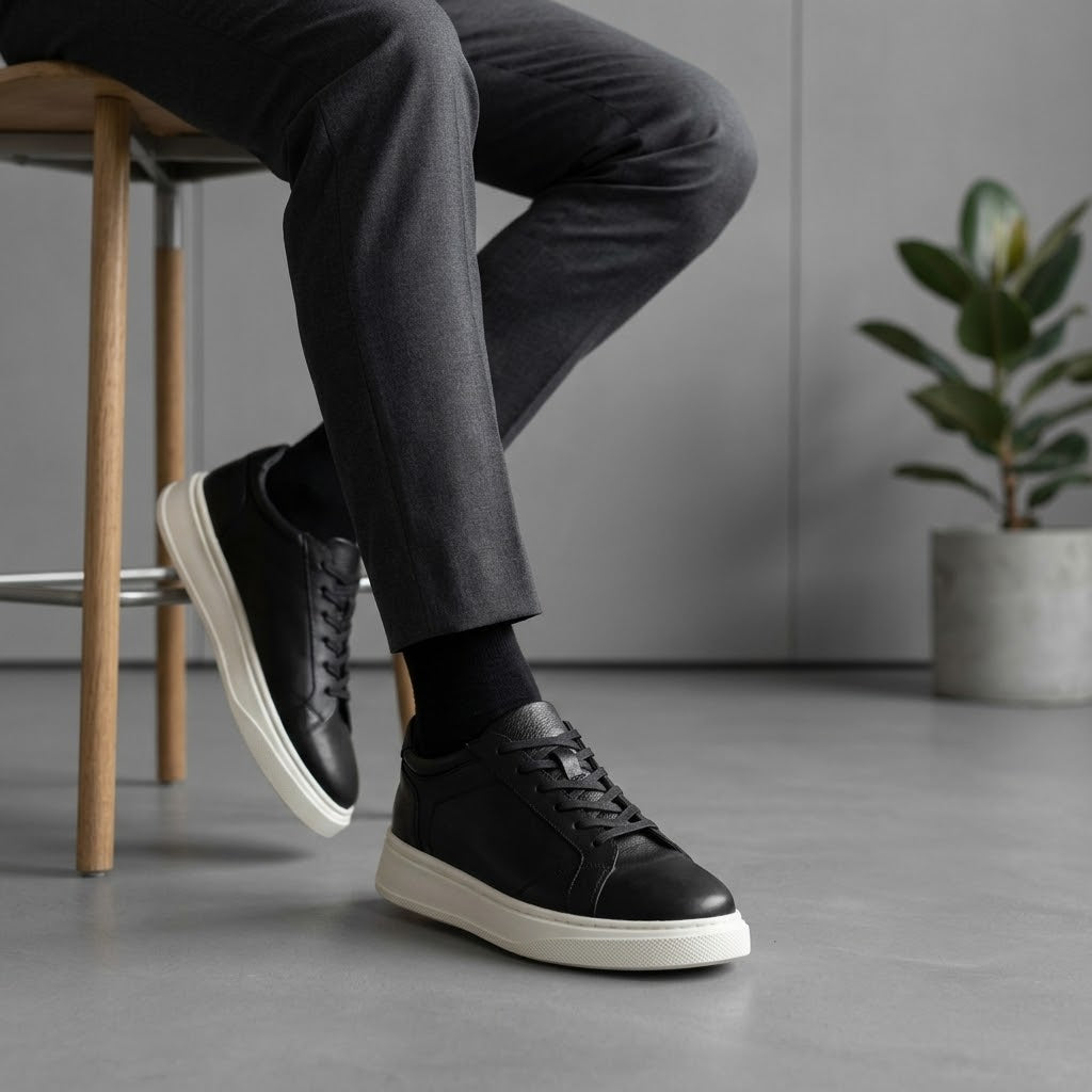 Tenis casuales color negro mod 1410