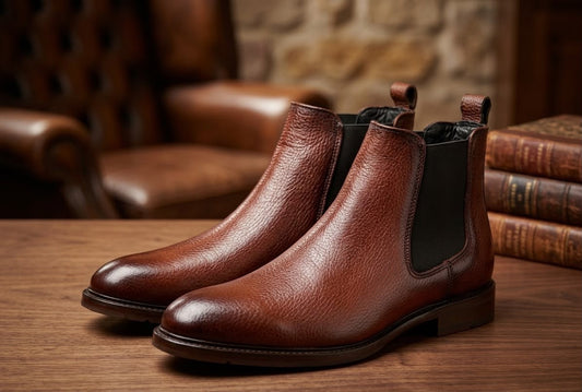 Bota Chelsea Flotter ahumada corte de piel color cogñac modelo 400