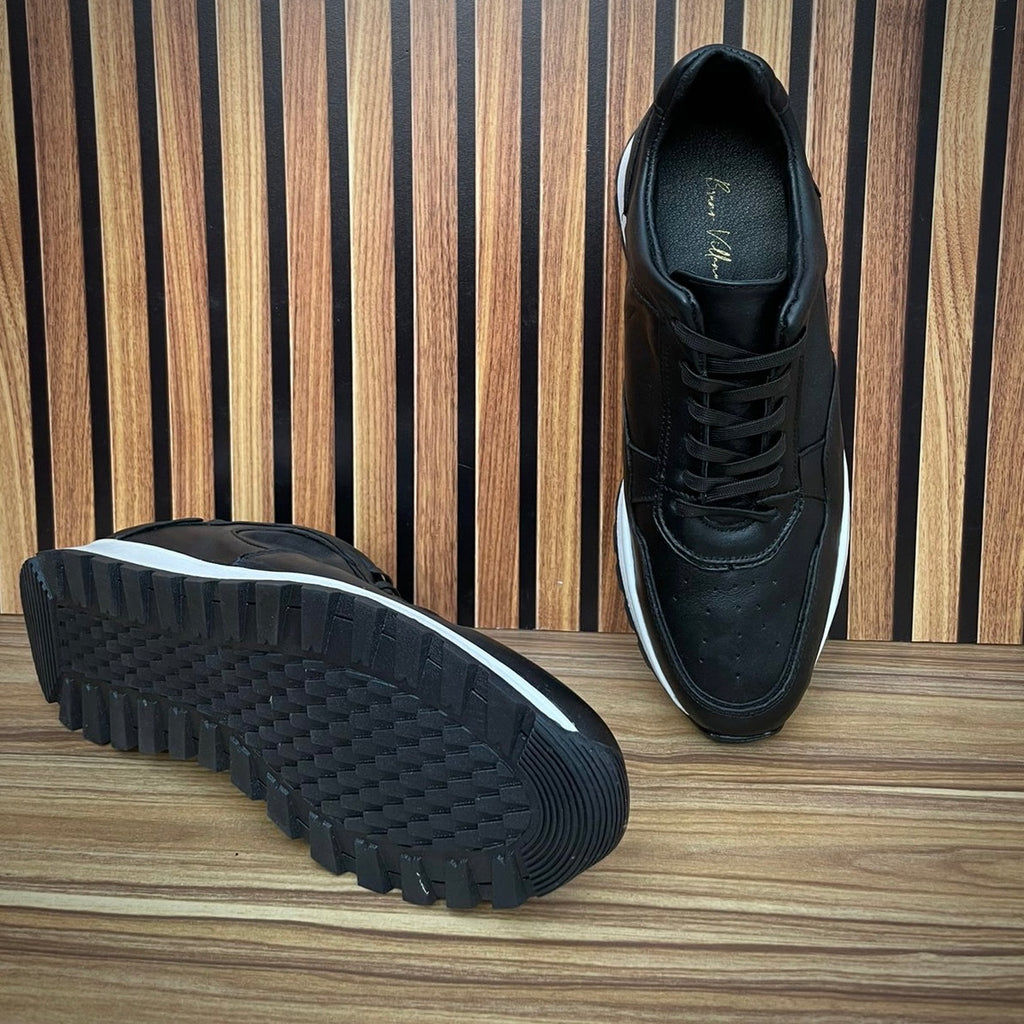 Sneakers Black & White ultra soft piel de borrego mod 1005