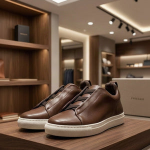 Sneakers café de Piel - Modelo 4101