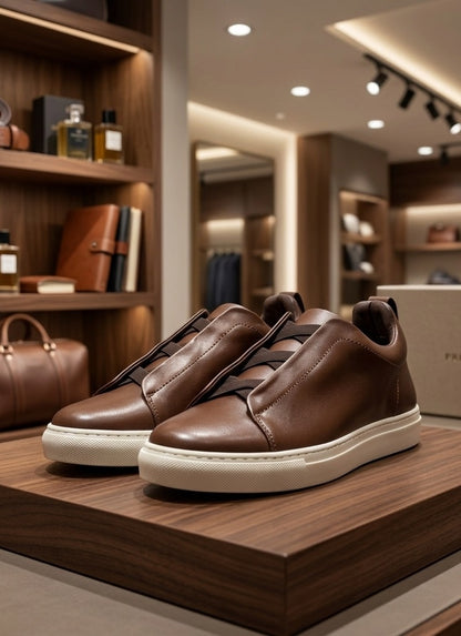 Sneakers café de Piel - Modelo 4101