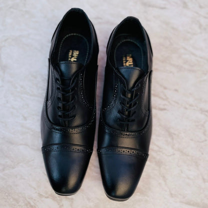 Oxford Negro suela de cuero Mod 3300