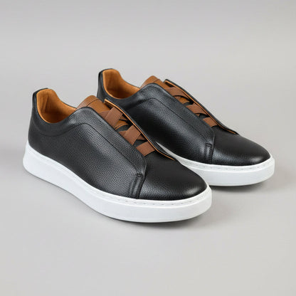 Sneakers Z black & brown piel Mod 1009SA