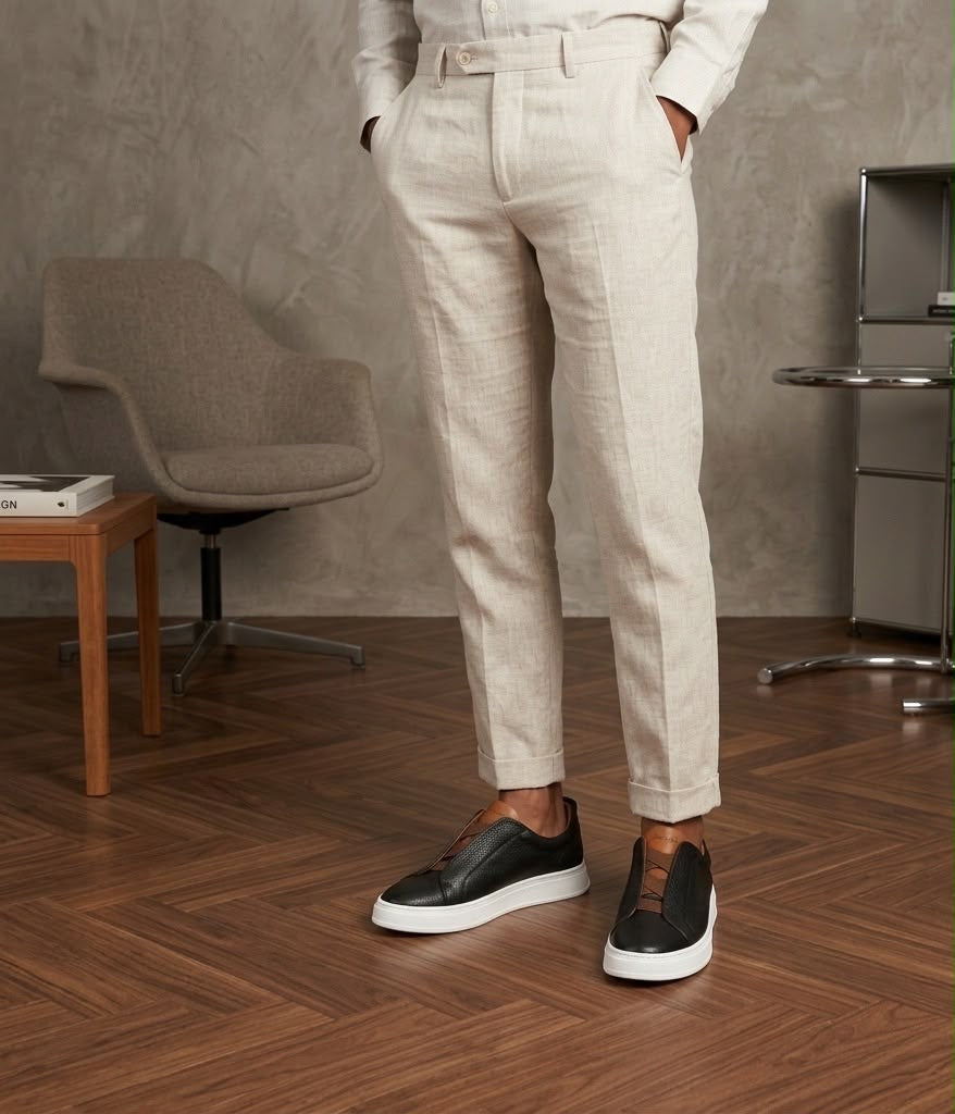 Sneakers Z black & brown piel Mod 1009SA