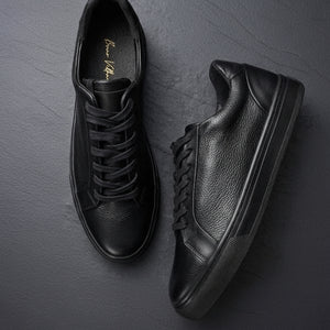 Sneakers AB all black corte piel Mod 2028
