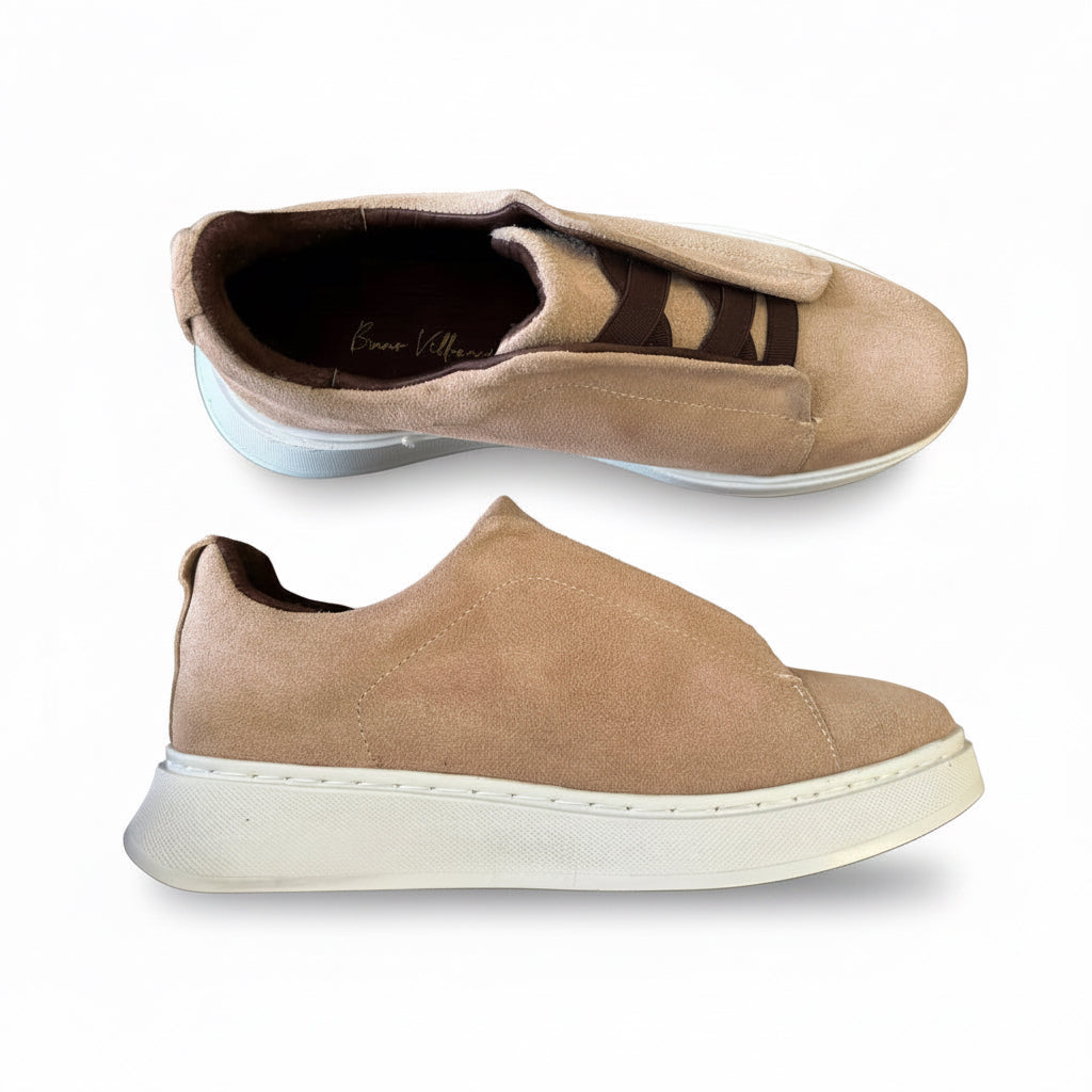Sneakers Z sand gamuza corte piel Mod 1009SA