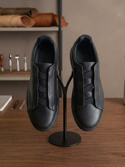 Sneakers Negros de Piel - Modelo 4101