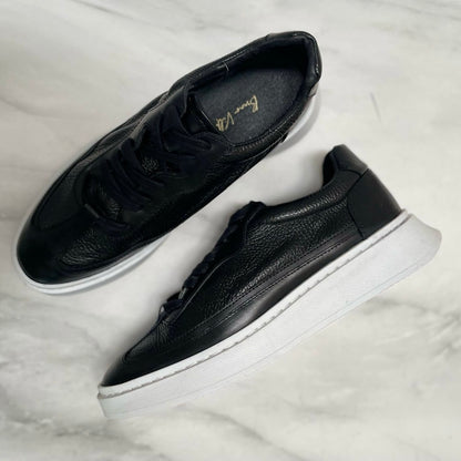 Sneakers Hugo black corte piel Mod 121