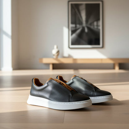 Sneakers Z black & brown piel Mod 1009SA