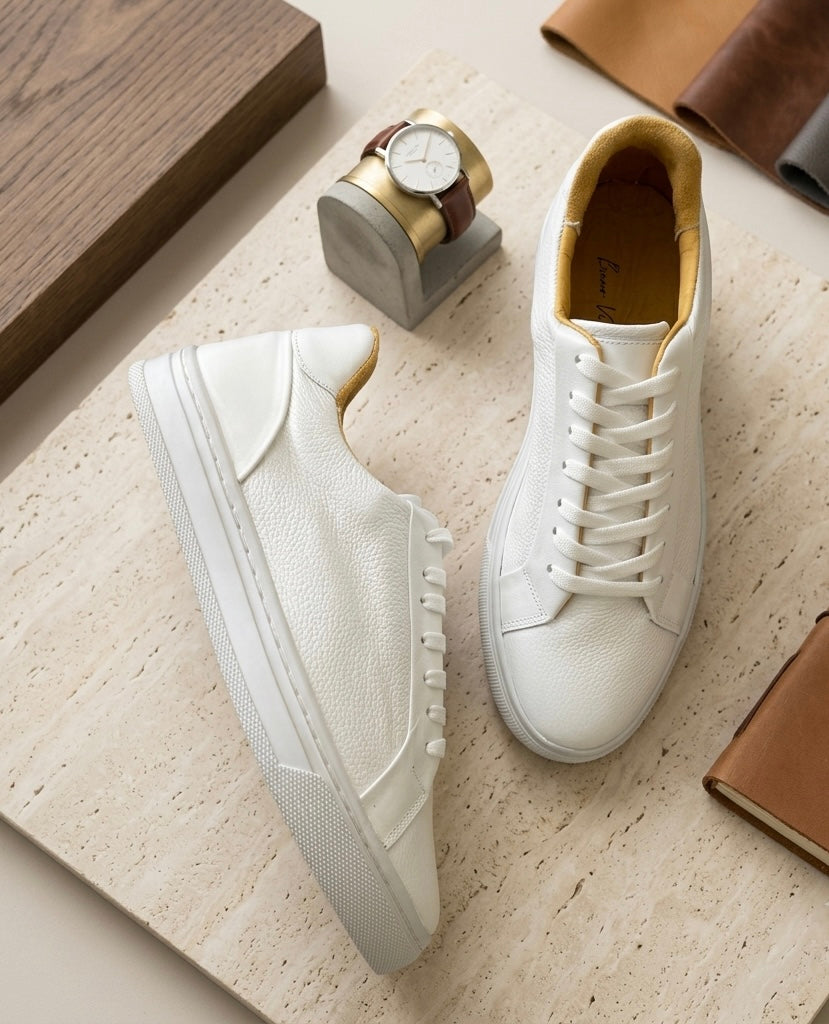 Sneakers white  corte piel Mod 2028