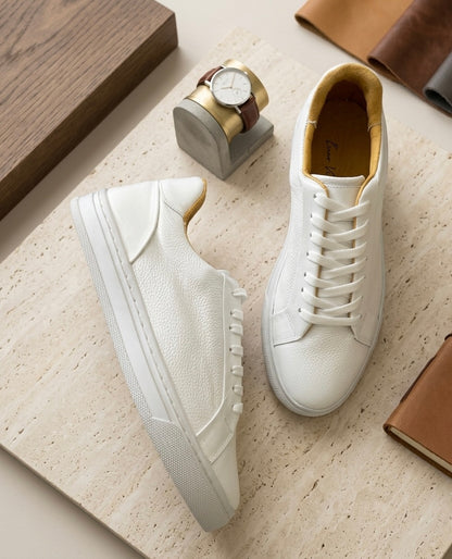 Sneakers white  corte piel Mod 2028